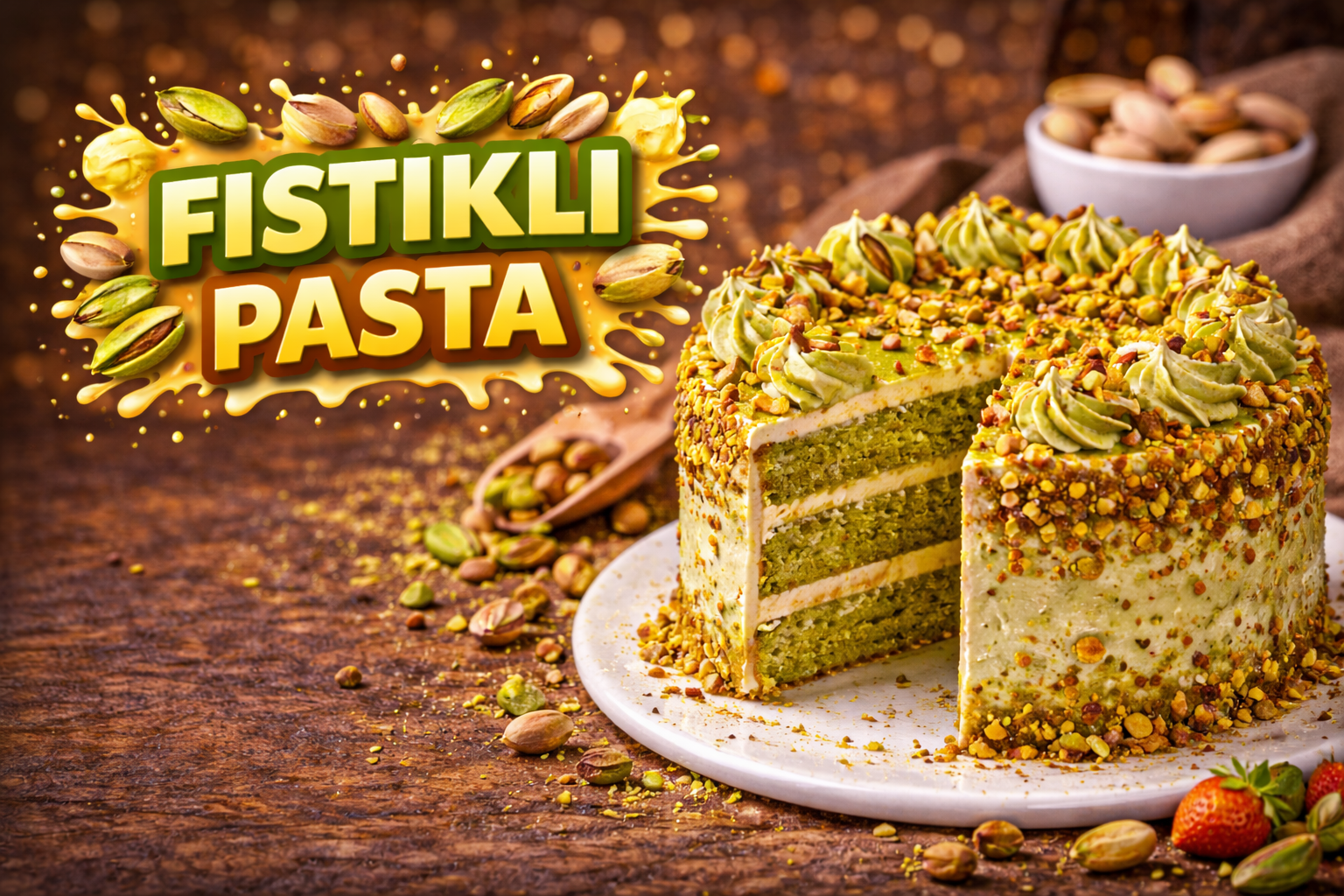 Fıstıklı Pasta